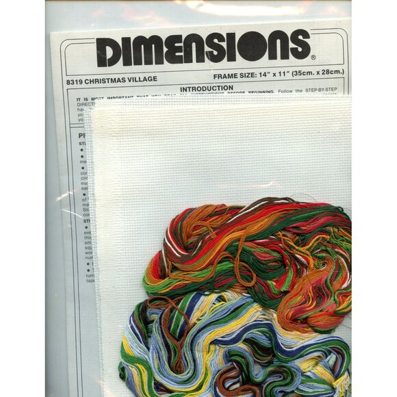 Dimensions Counted Cross Stitch Kit 8319 Christmas Village Charles Wysocki Seale - Picture 2 of 2